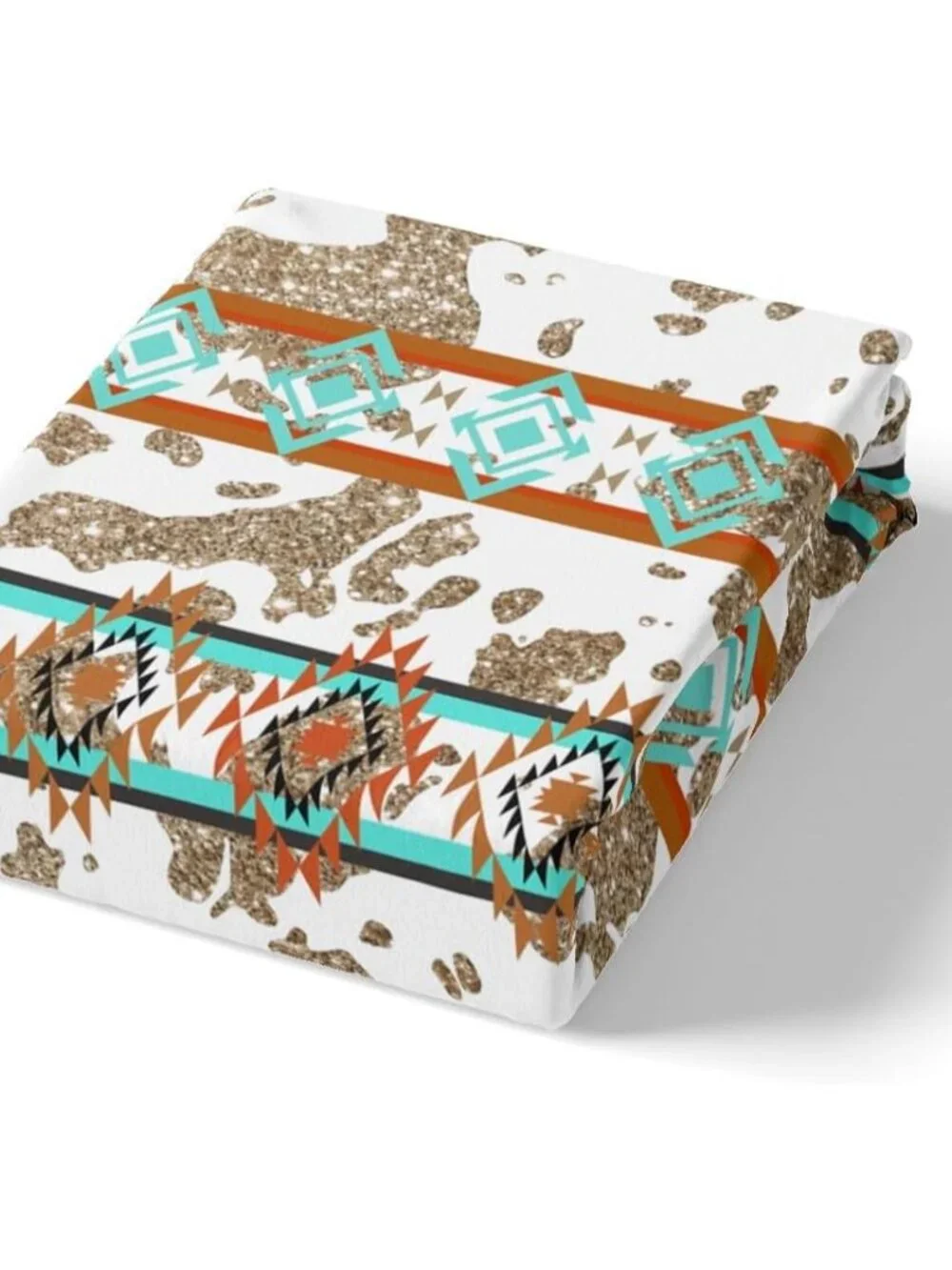 Golden Cowhide Pattern Bedding Set Twin Size Animal Skin Print Bed Sets Girls Be